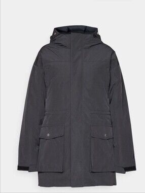 New Nike Size Medium Loose Fit Dark Gray Hooded Coat Men's Women's